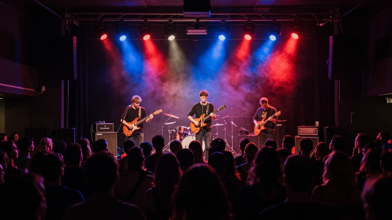 Concert stage in a Zagreb club