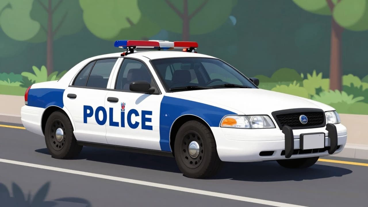 Croatian police stop a vehicle