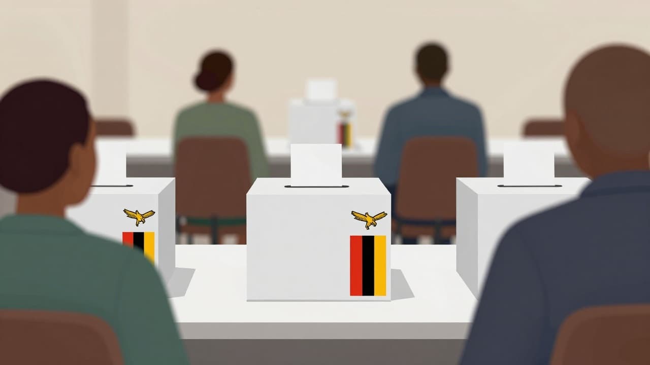 Ballot paper at a polling station