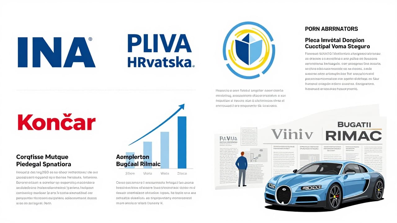 Logos of INA, Bugatti Rimac and other exporters