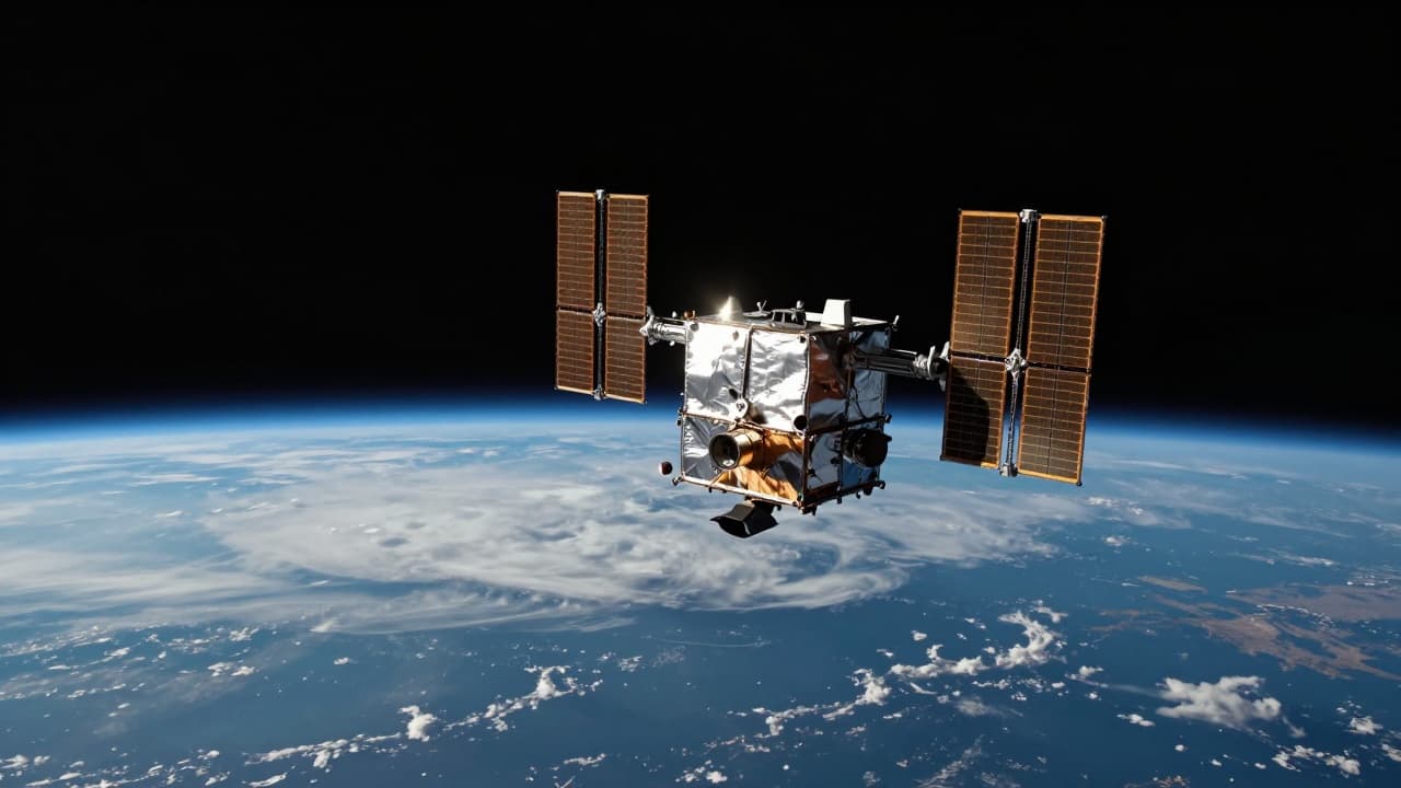 Satelit u orbiti iznad Zemlje