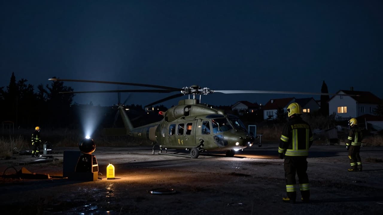 Mjesto pada helikoptera noću