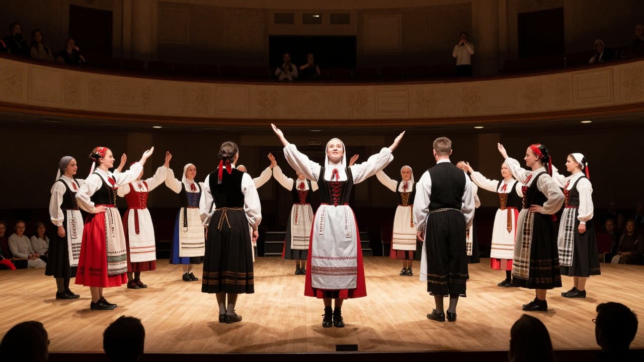 Folklore performance on stage