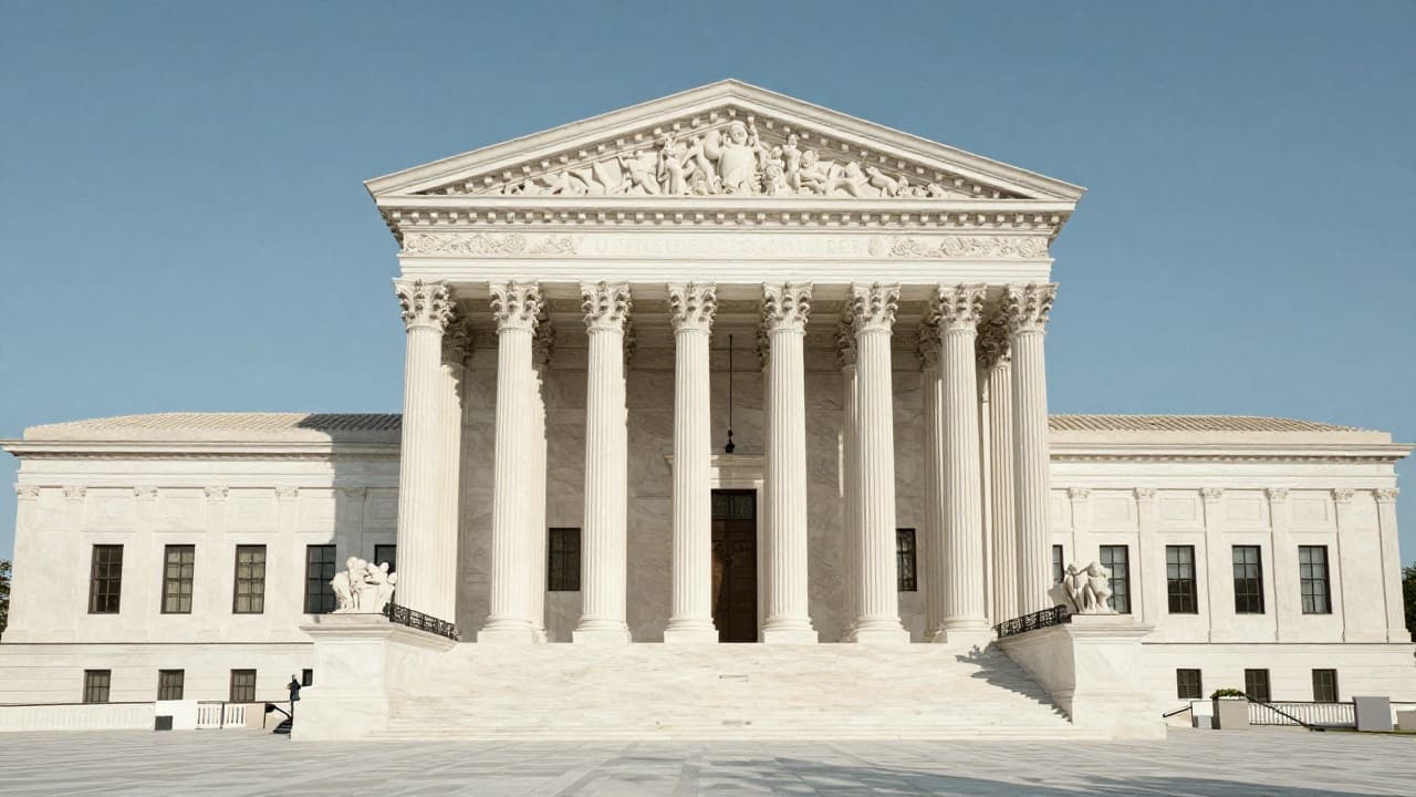 View of the Supreme Court building