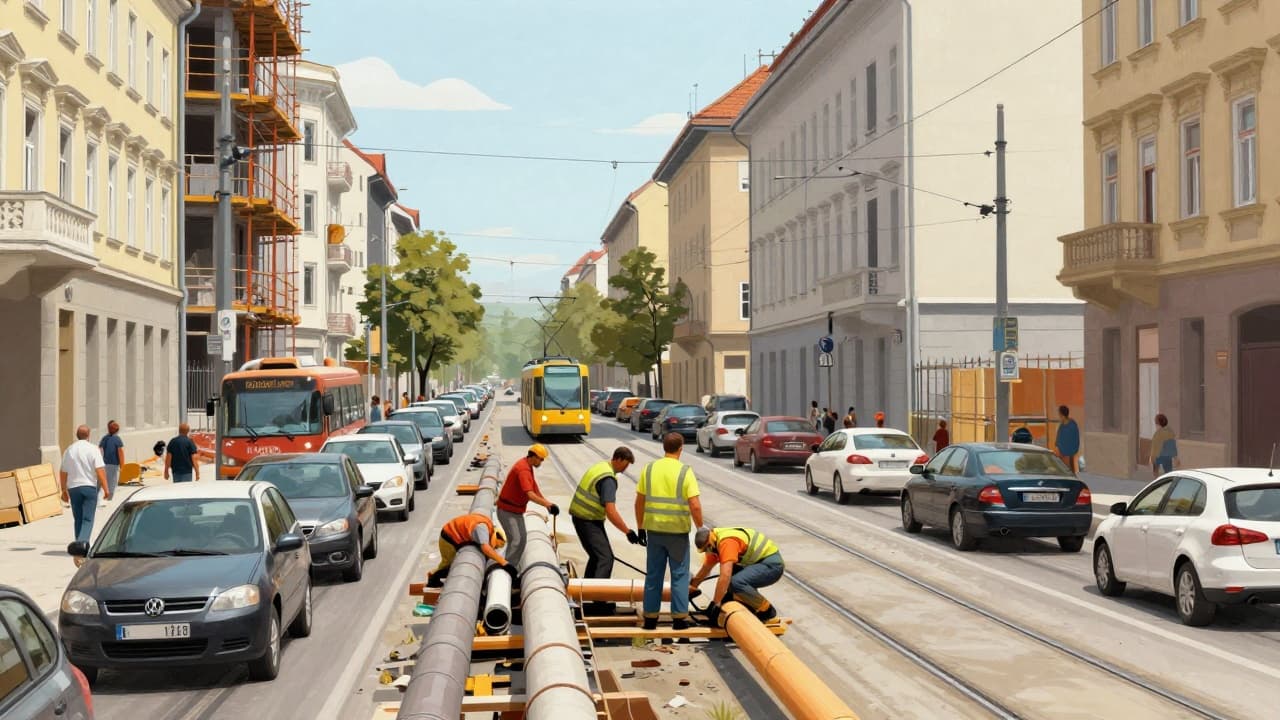Gužve u prometu na zagrebačkim ulicama