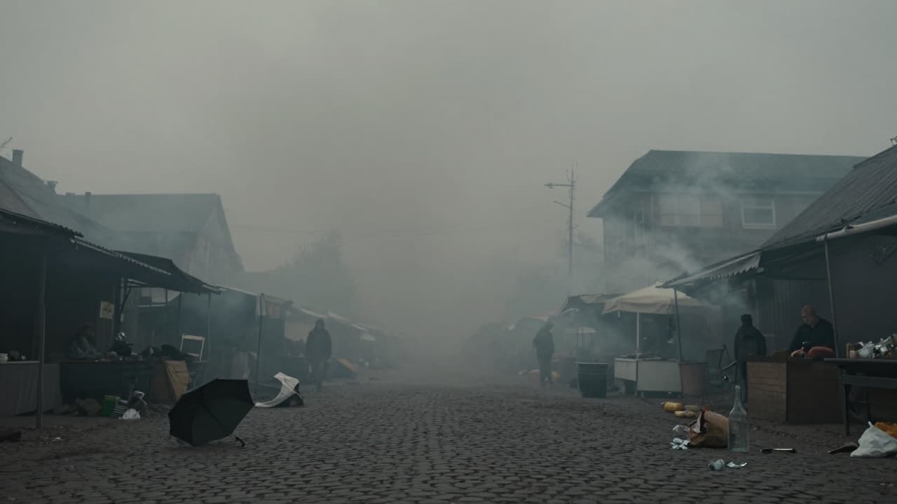 Raspršene stvari na tlu nakon eksplozije