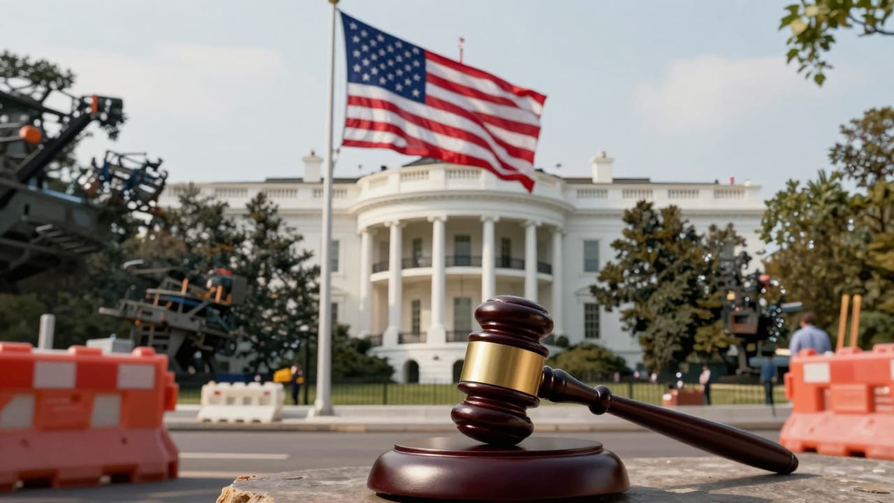 Američka zastava ispred Bijele kuće