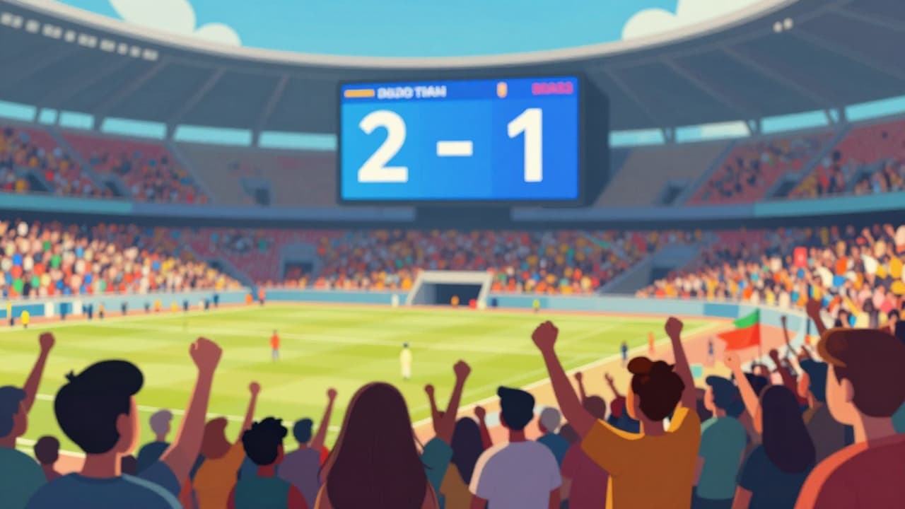 Oduševljeni navijači slave pobjedu na stadionu