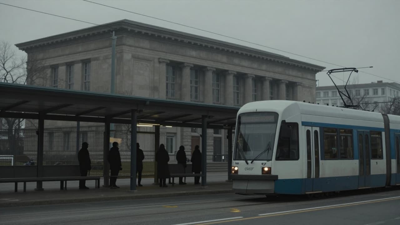 Prazni tramvaji u depou tijekom štrajka
