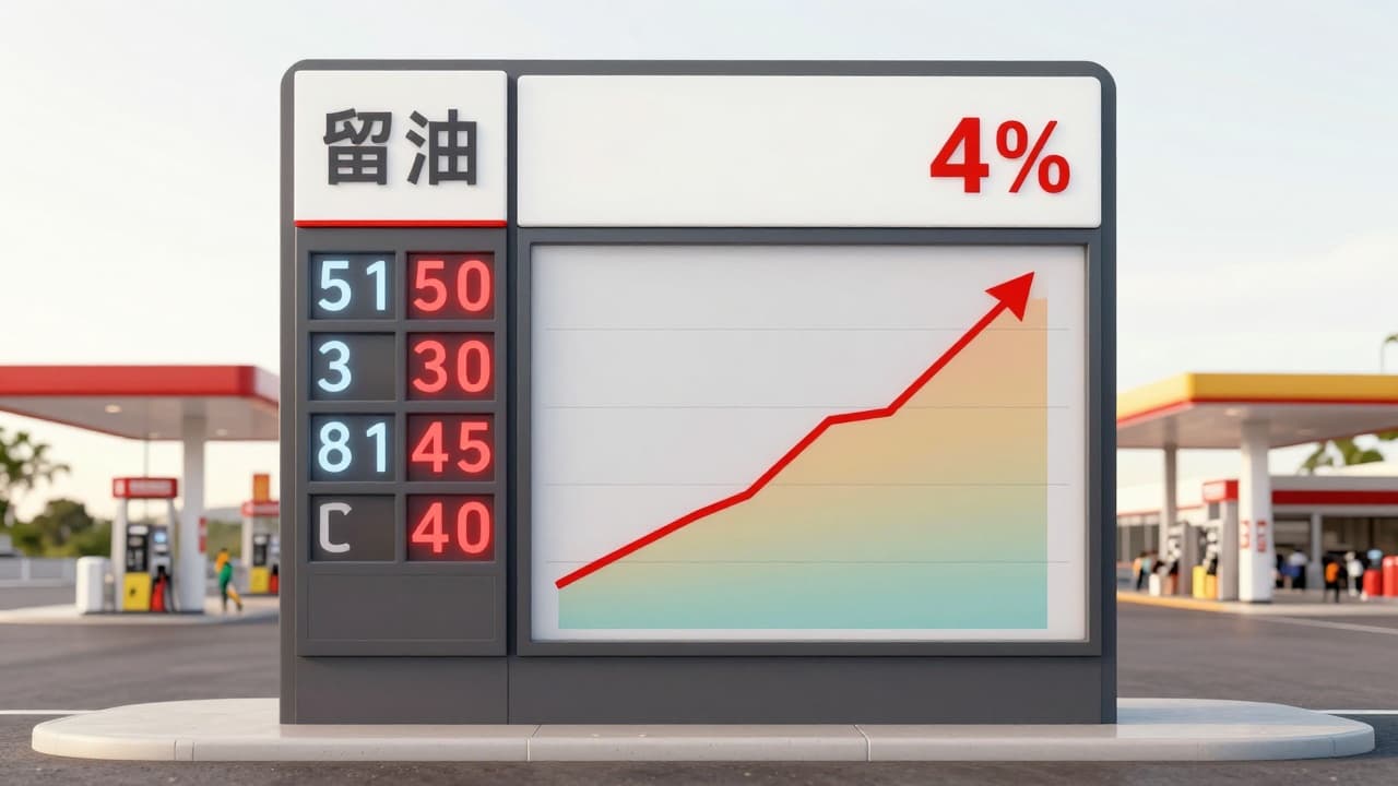 Depiction of fuel price increases