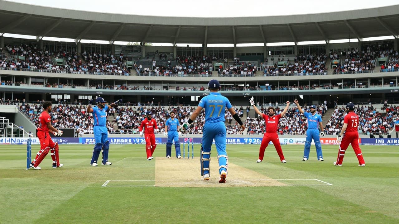 Cricket ball on grass