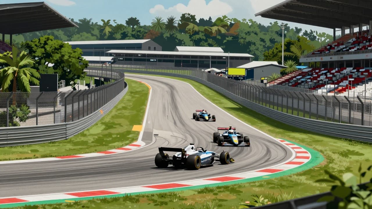 Formula 1 automobil na stazi