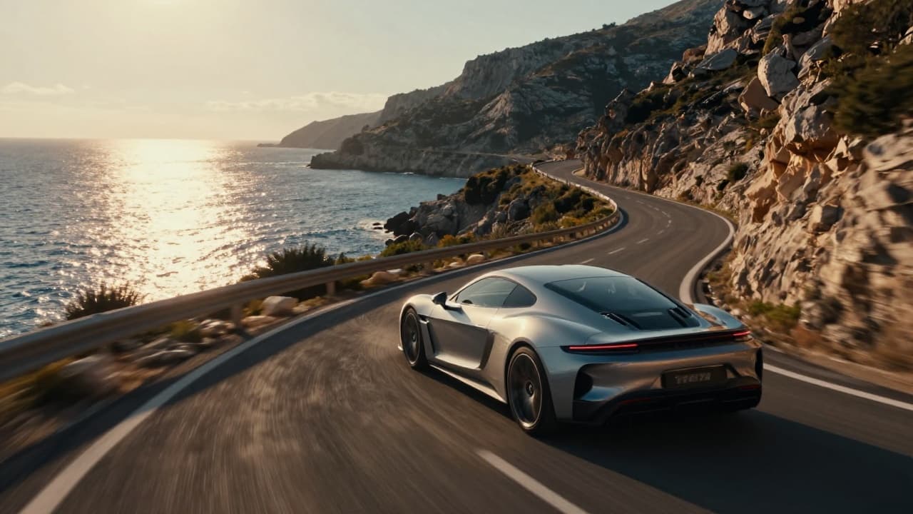 Sportski automobil na cesti