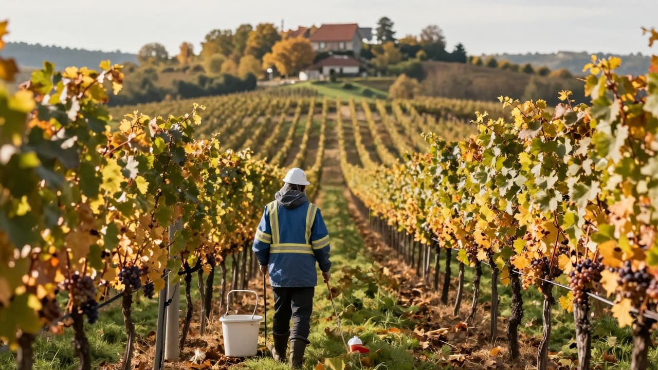 Vinograd u jesenjem pejzažu