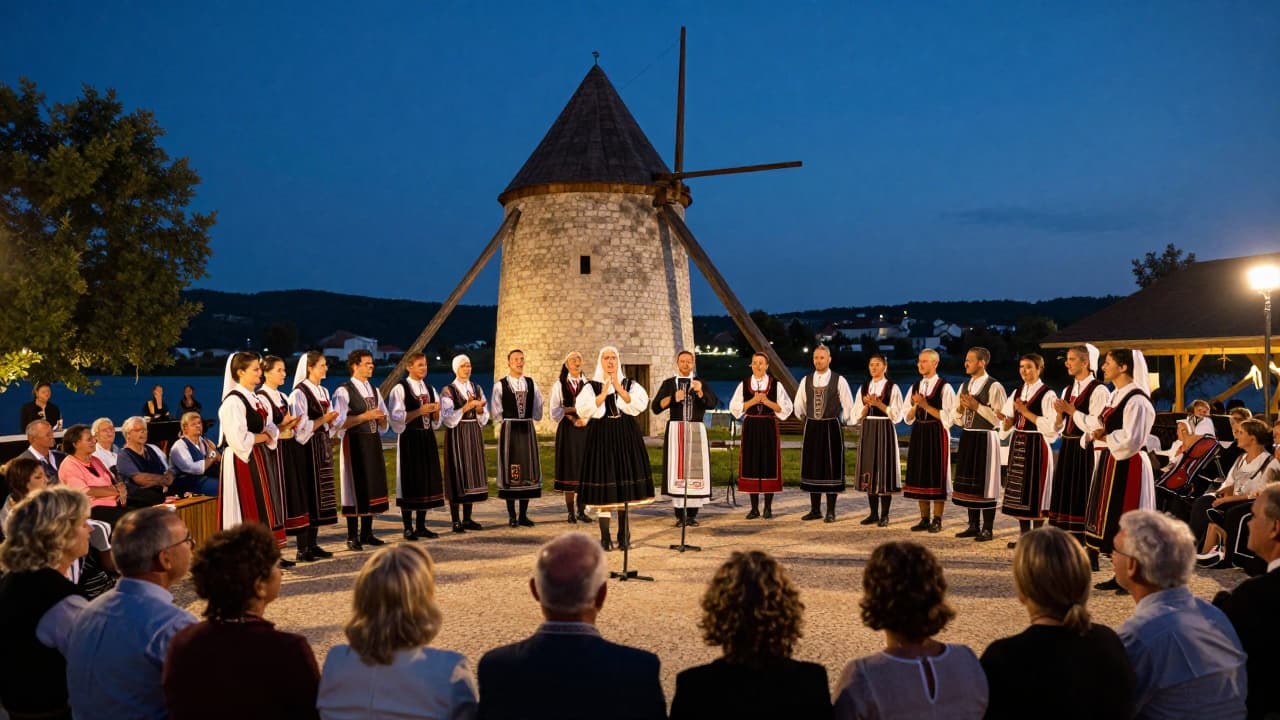 Klapa pjeva na vanjskoj pozornici