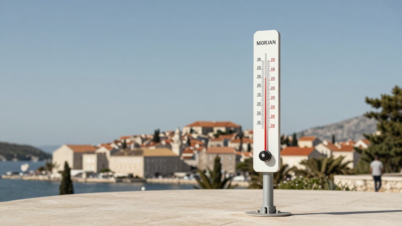 Termometar na zgradi s visokom temperaturom