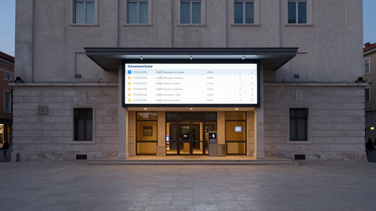 Plakat s izbornim rezultatima ispred zgrade