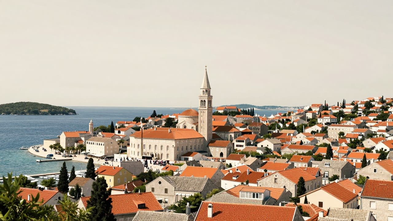 View of the town center of Ploče