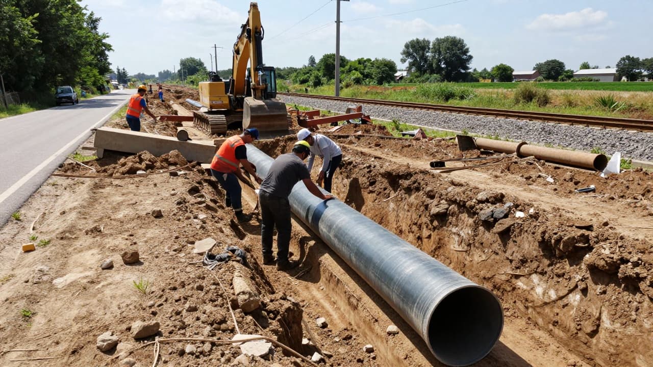 Work on water infrastructure