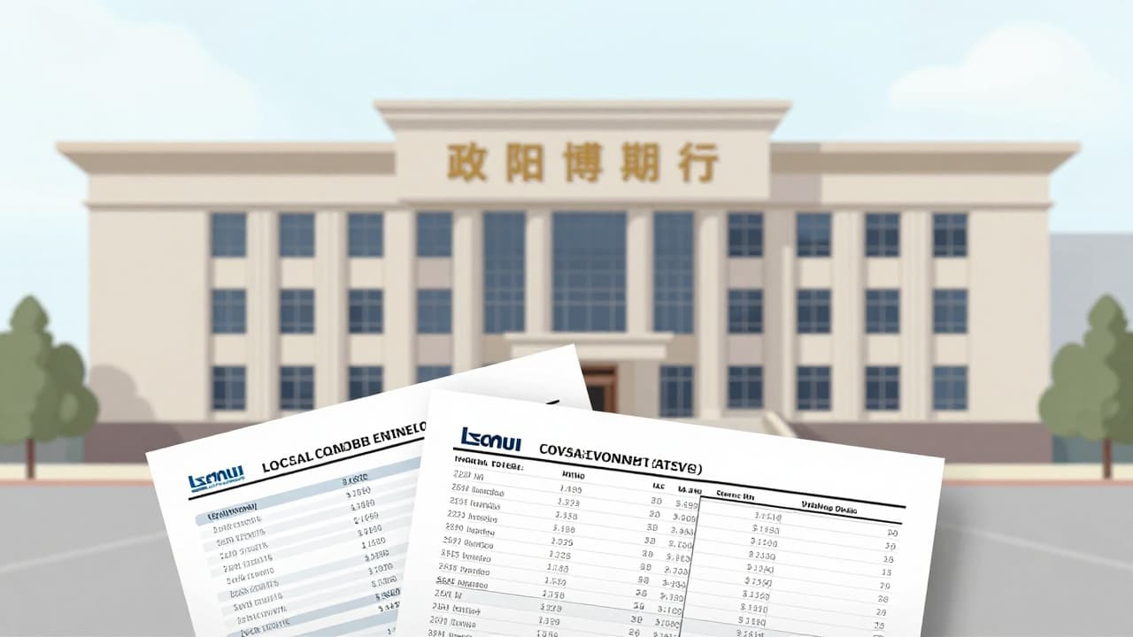 Local government building and financial documents