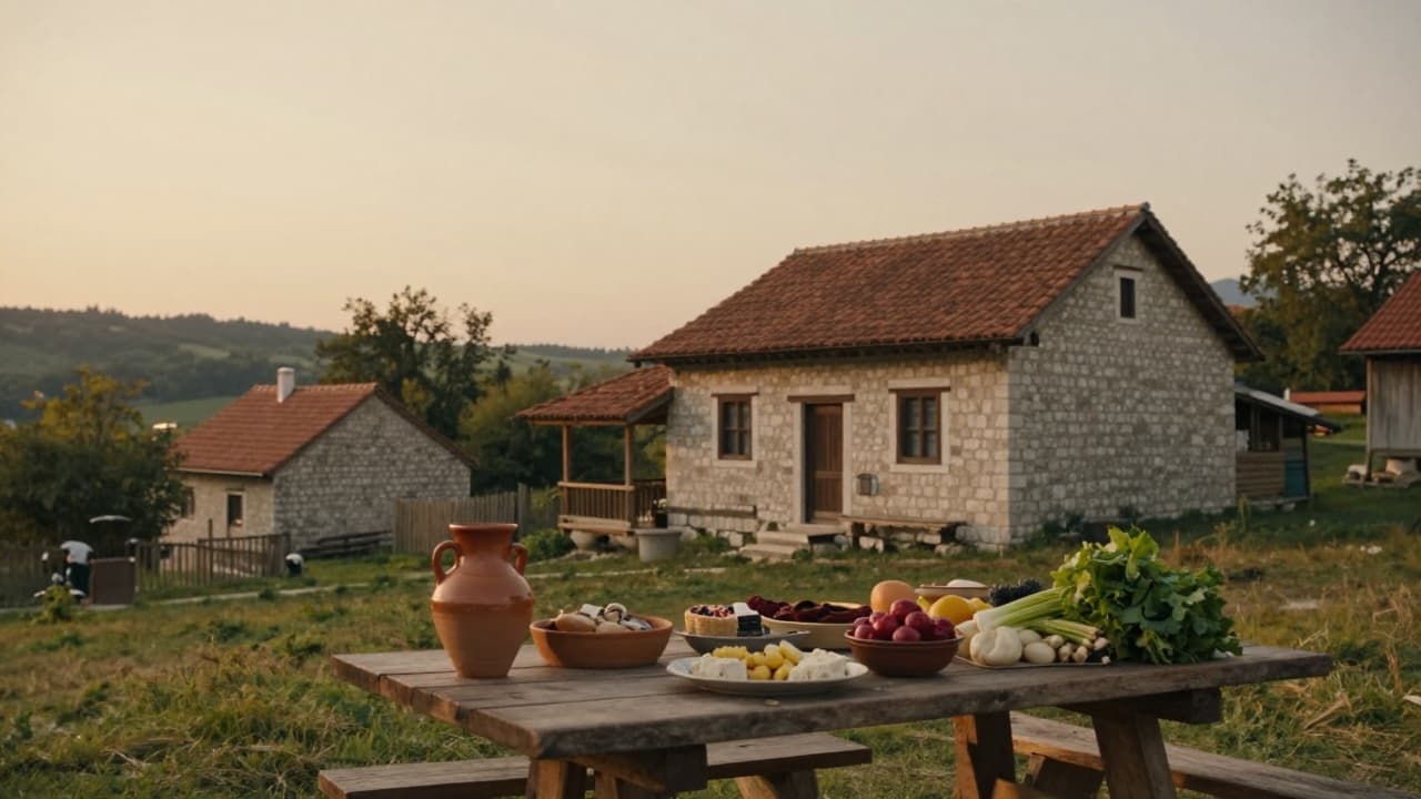 Tradicionalni doručak u ruralnom ambijentu
