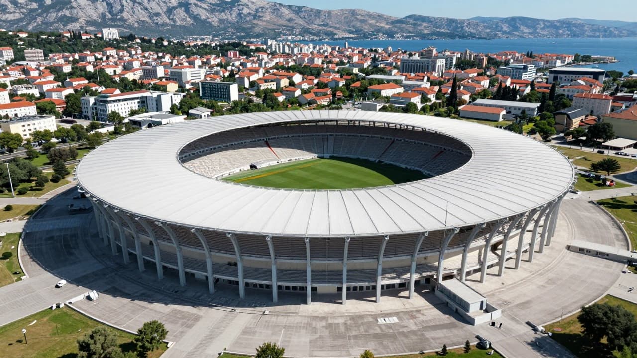 Pogled na stadion Poljud iz zraka