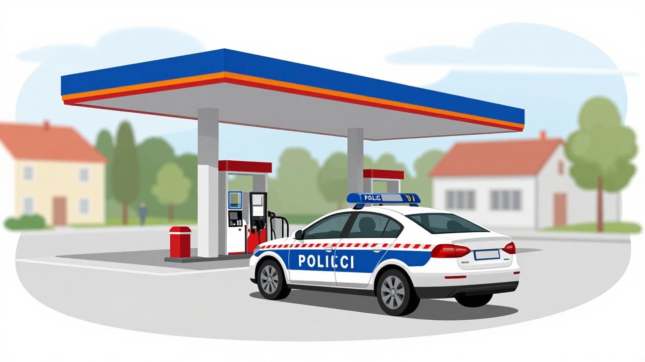 Hrvatska policijska vozila na parkingu