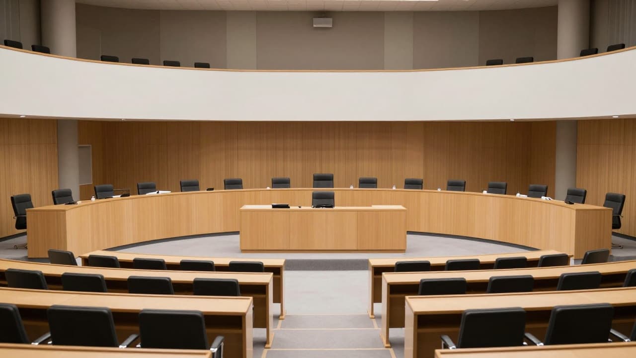 Empty town hall