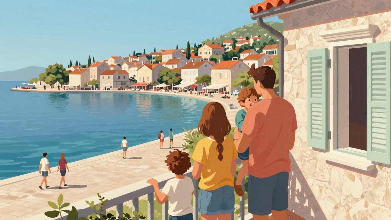 Obiteljska kuća s pogledom na more