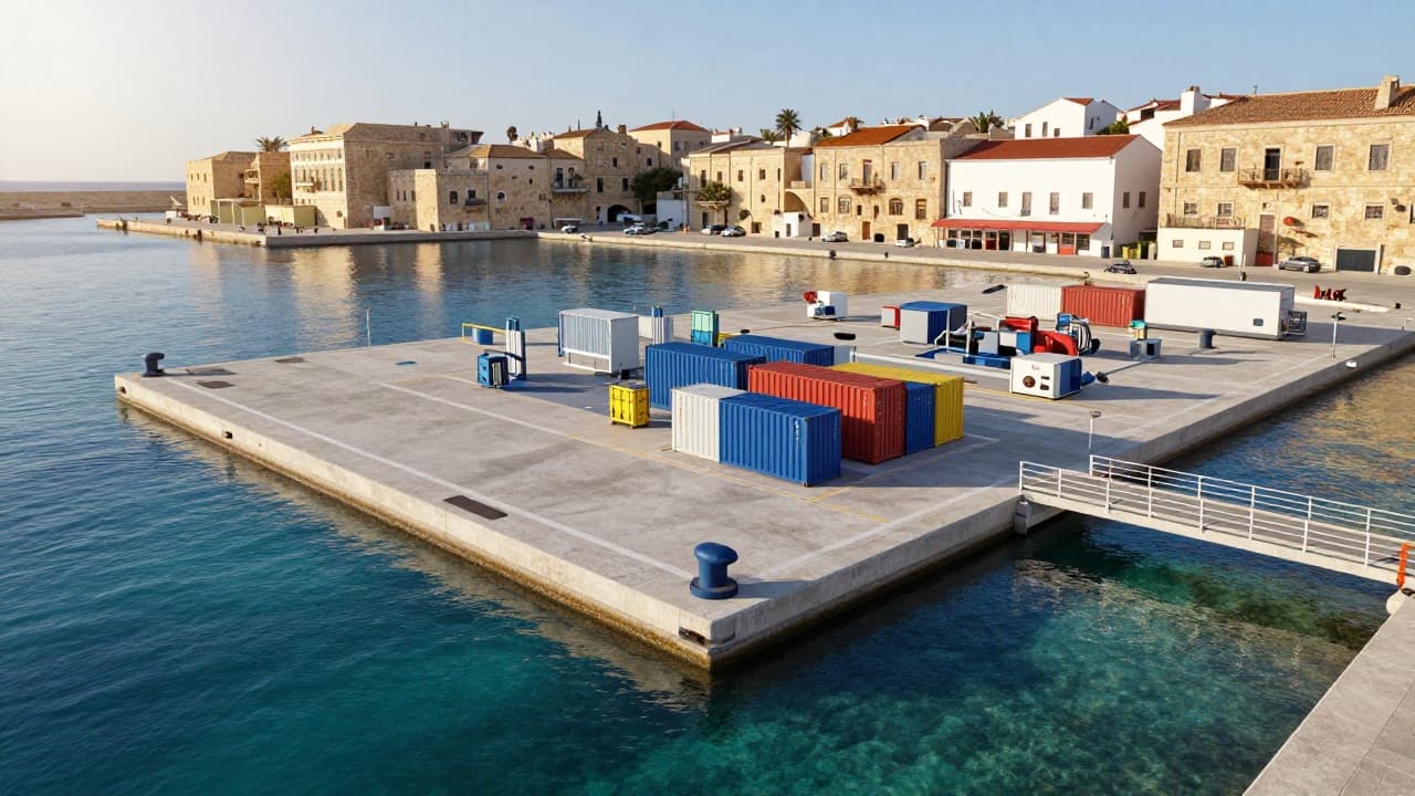 View of the renovated port
