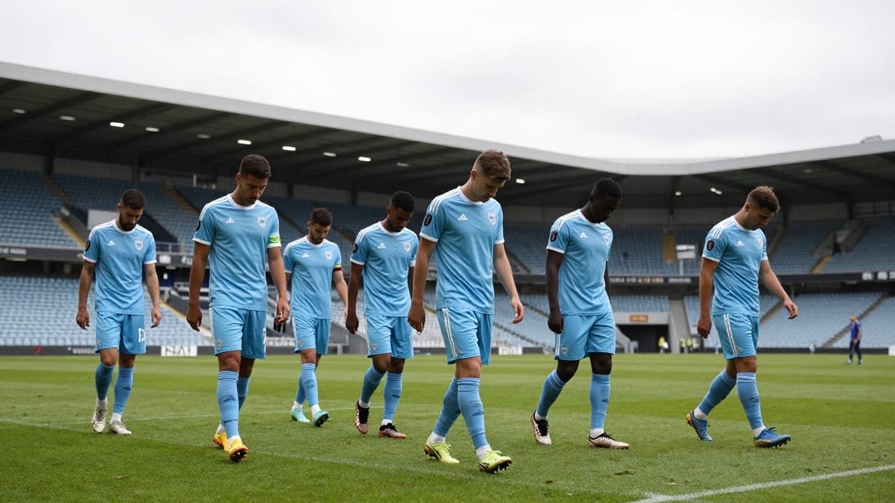 Igrači Manchester Cityja napuštaju teren