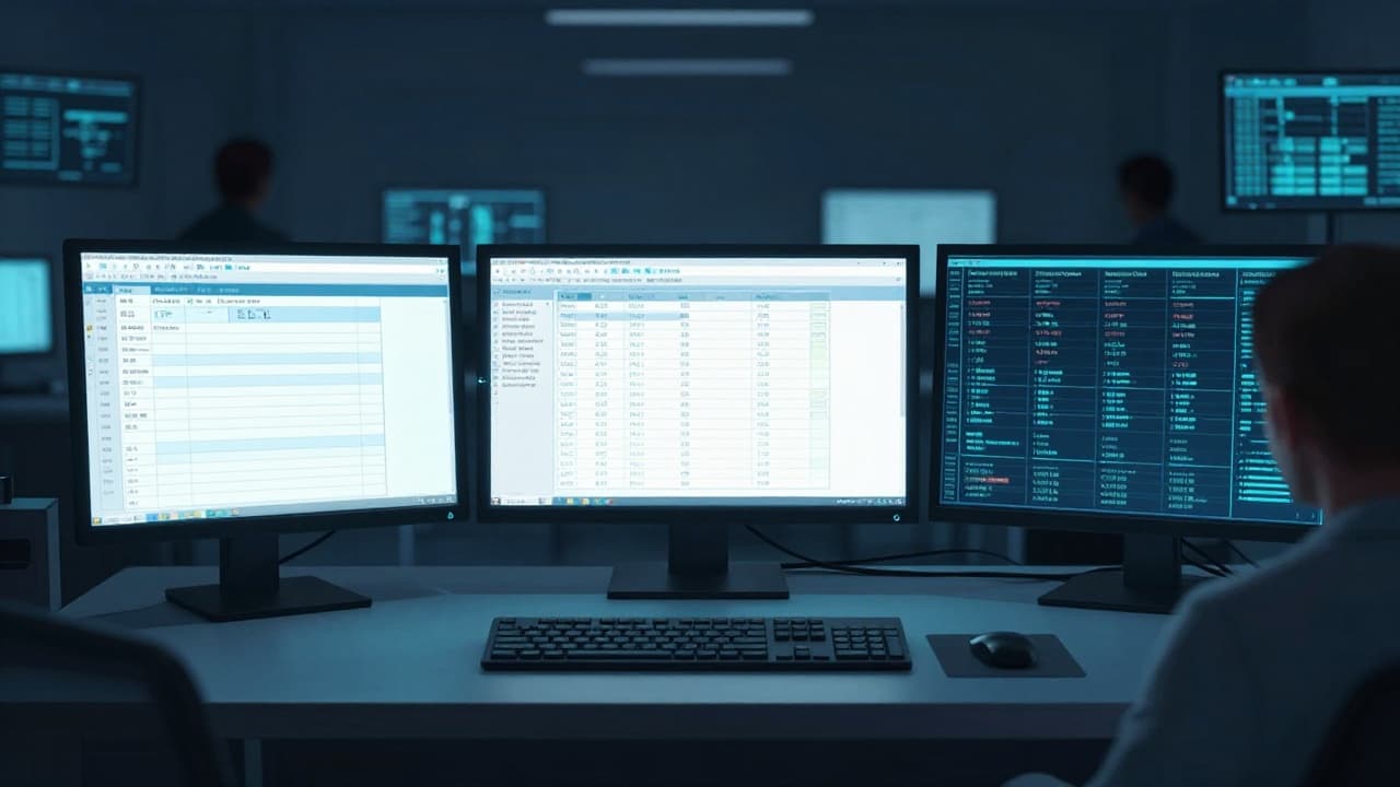 A room with monitors and medical records