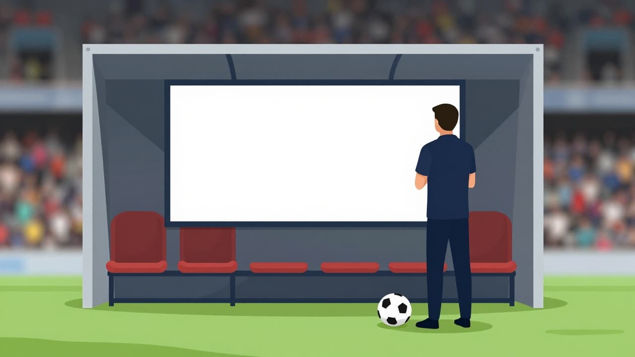 Coach on the bench during the match