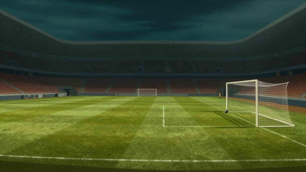 Empty stadium under the night lights