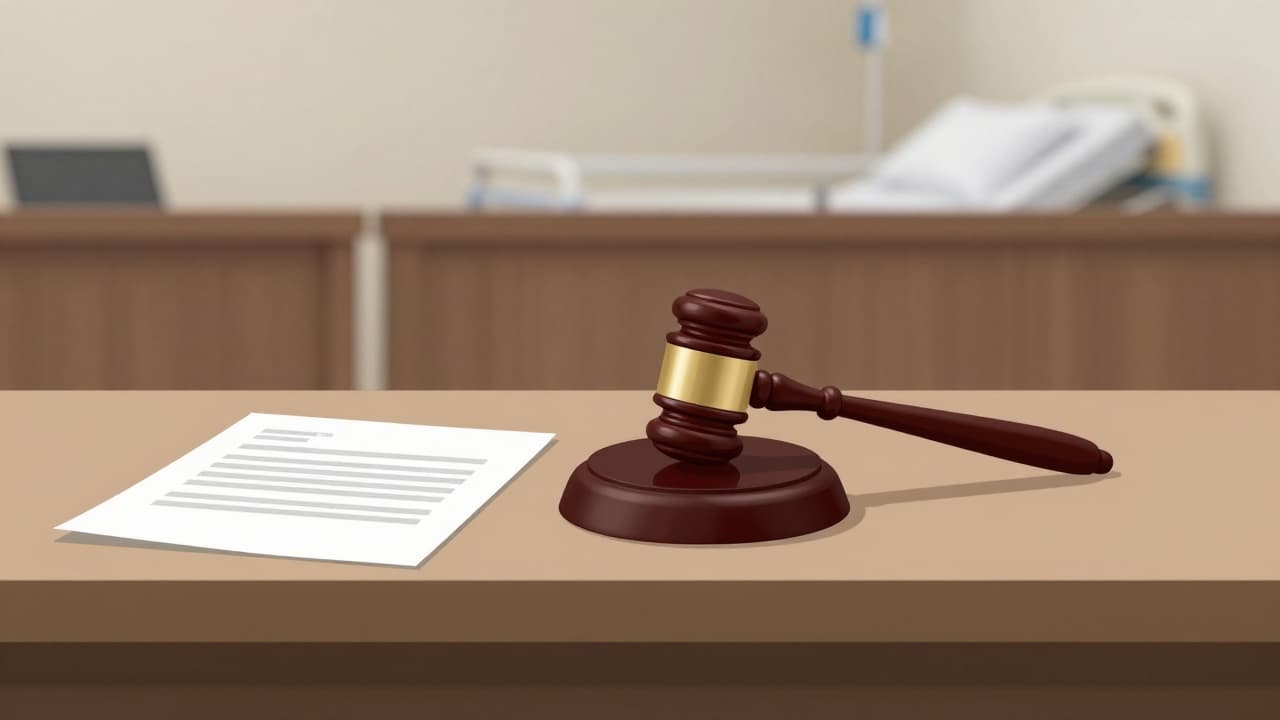 Judge's gavel on the table