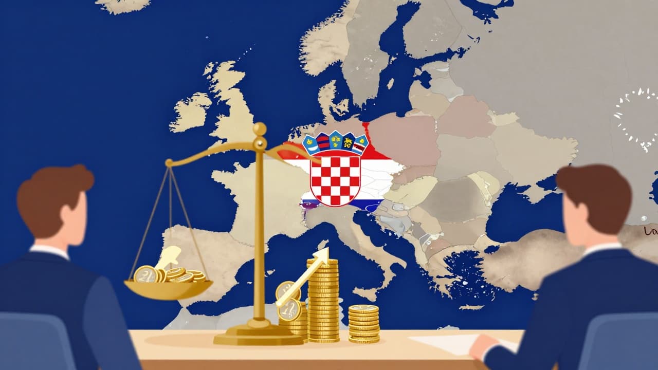 Vaga s eura i hrvatska zastava