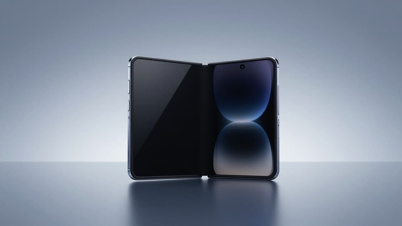 Futuristic foldable smartphone