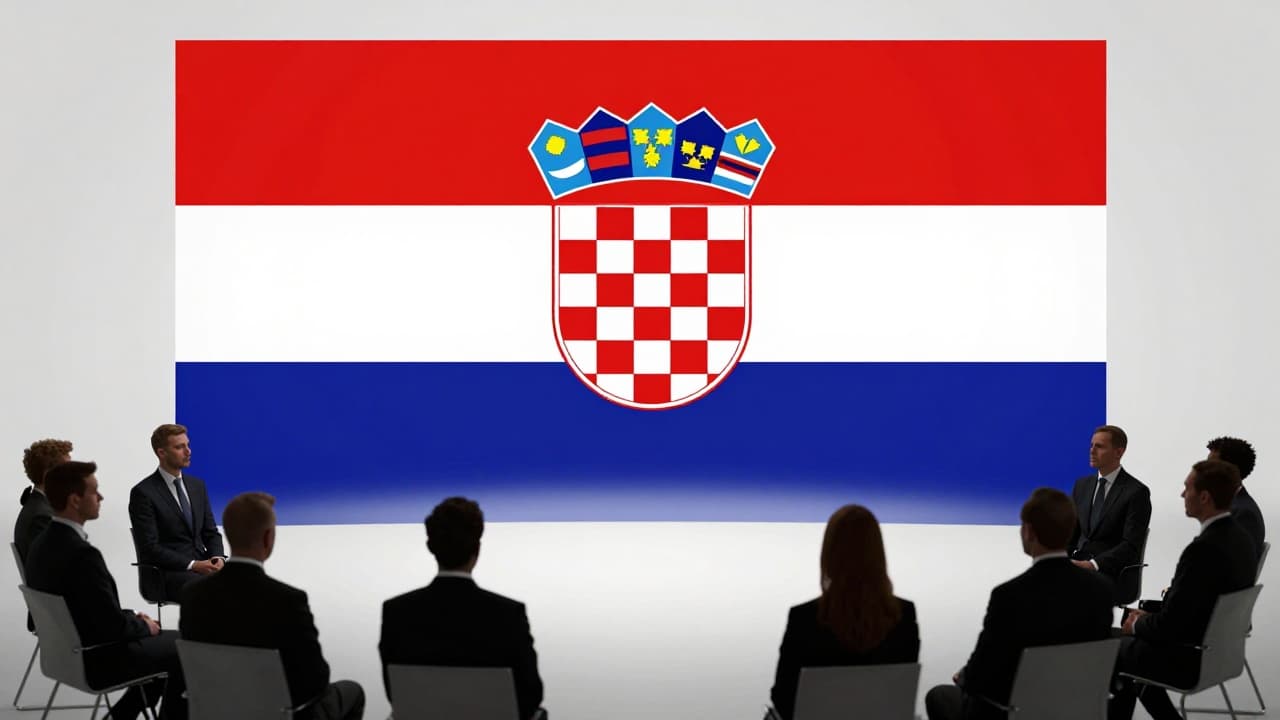 Hrvatska zastava na formalnom skupu
