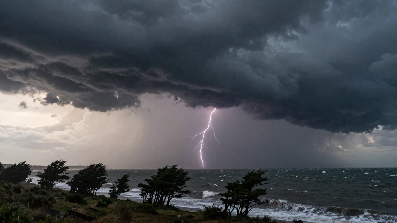 Storm over the coast