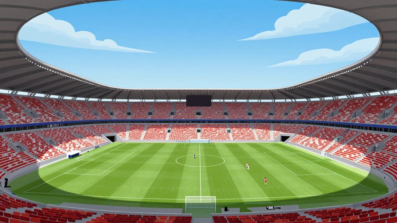 Prazan nogometni teren na stadionu u Dugopolju