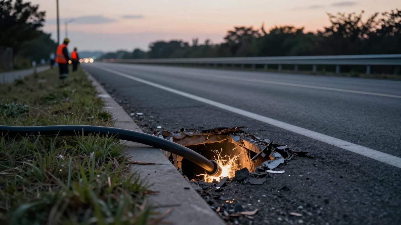 Oštećeni podzemni kabel na dionici ceste