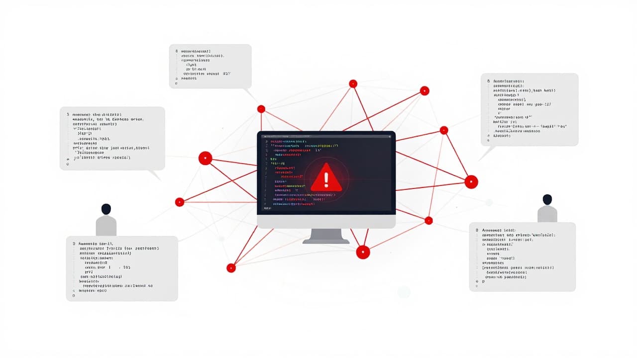 Red question marks on a digital interface