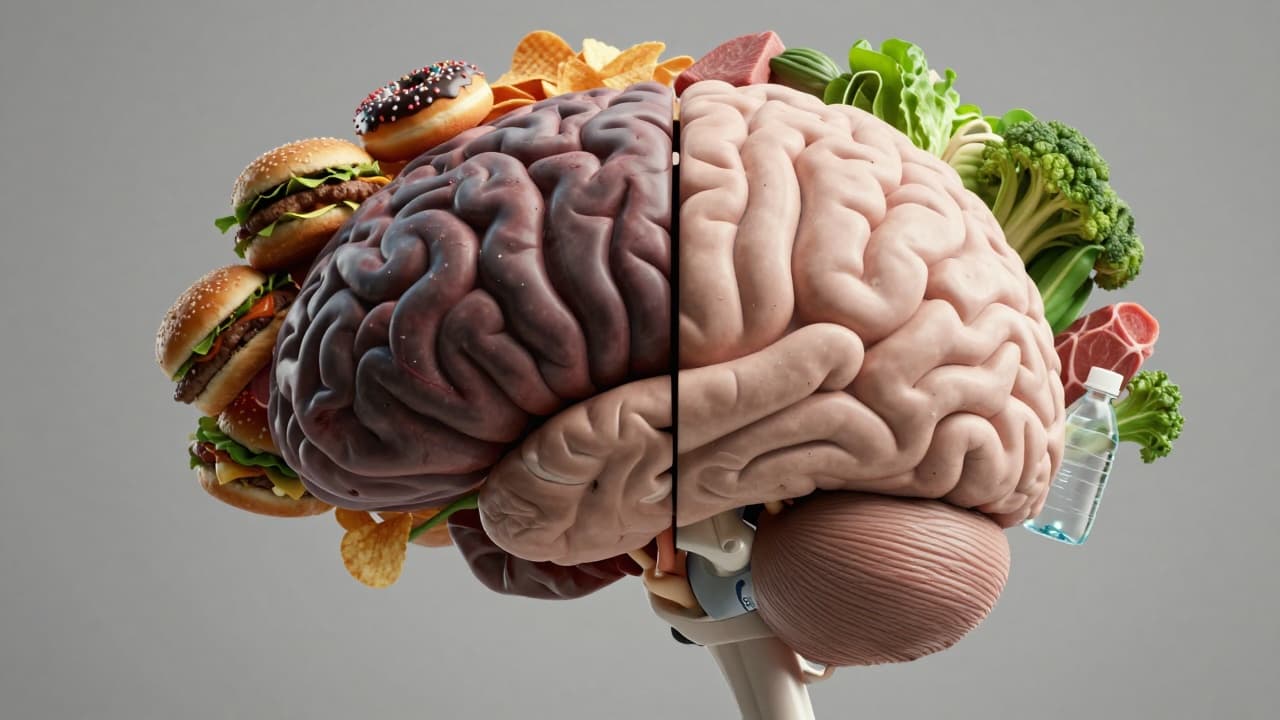 Mosaic of different types of food