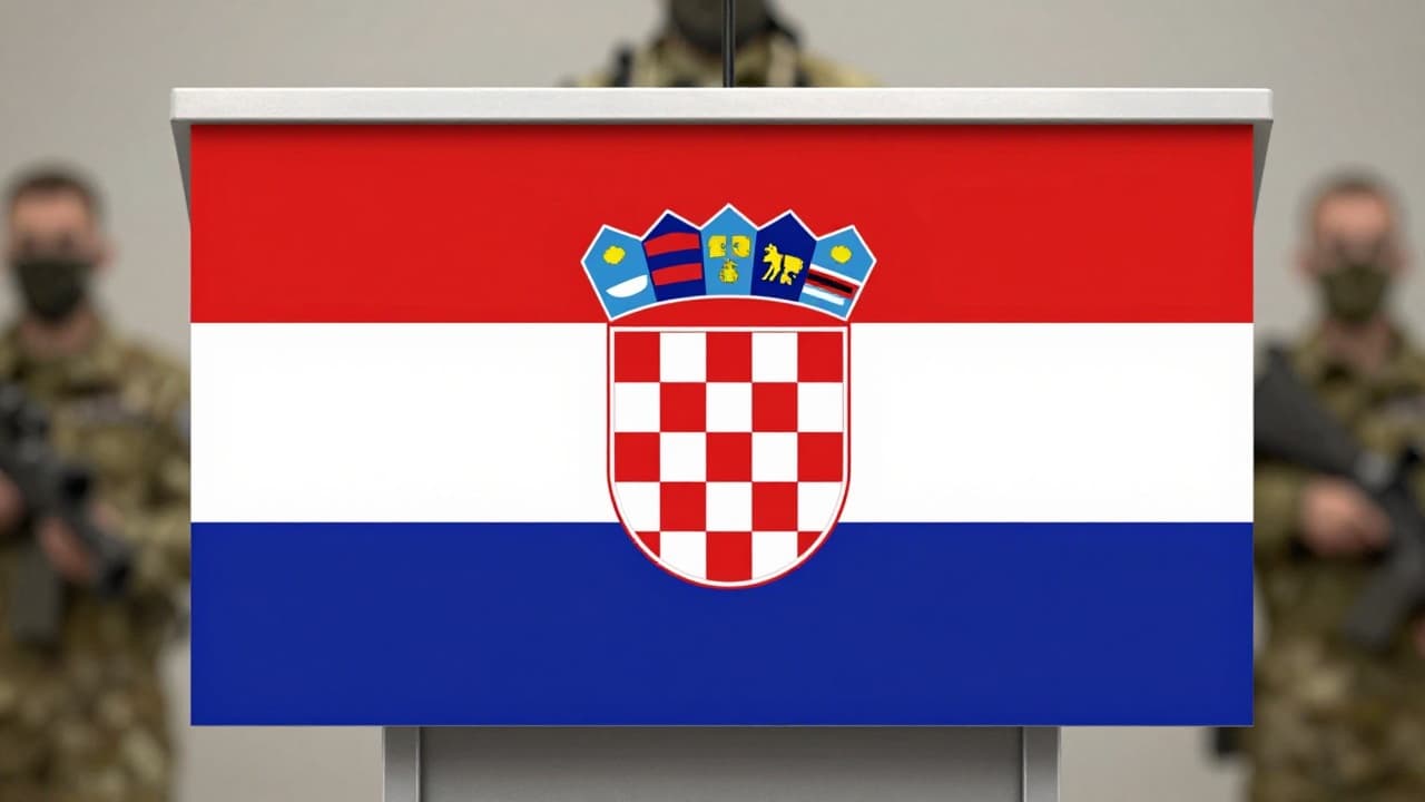 Hrvatska zastava na bini