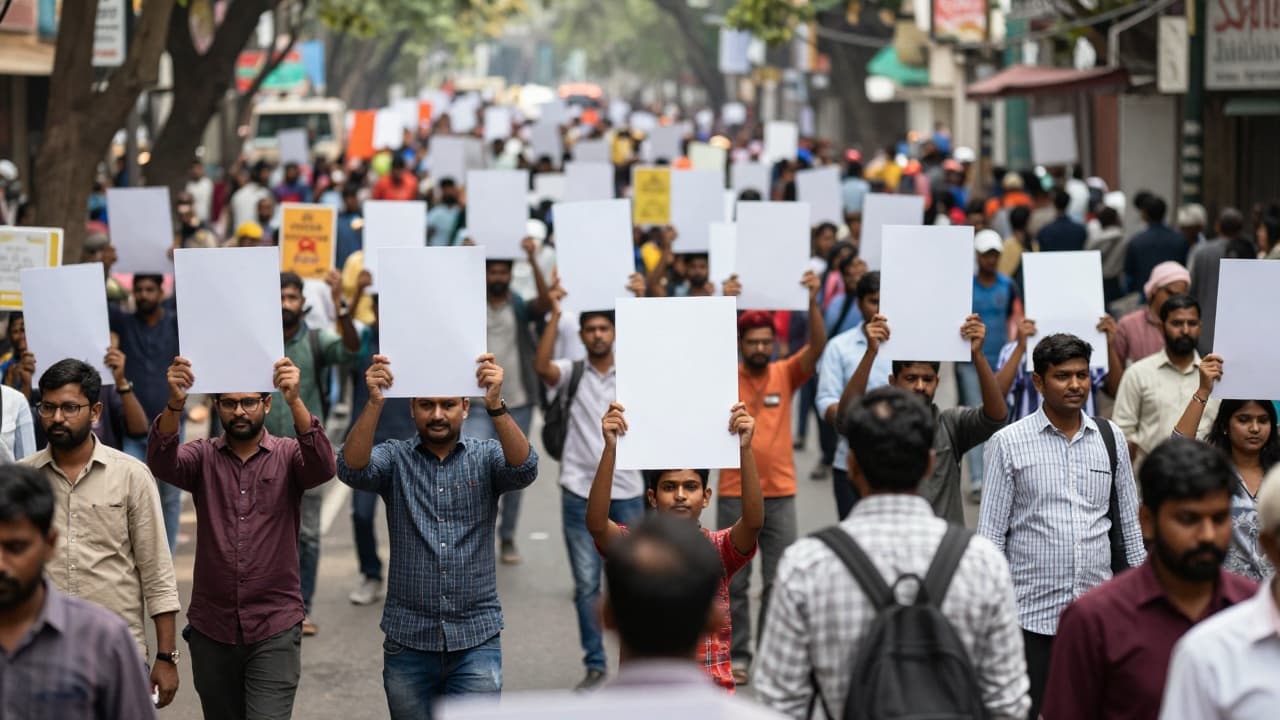 Protesters on the street