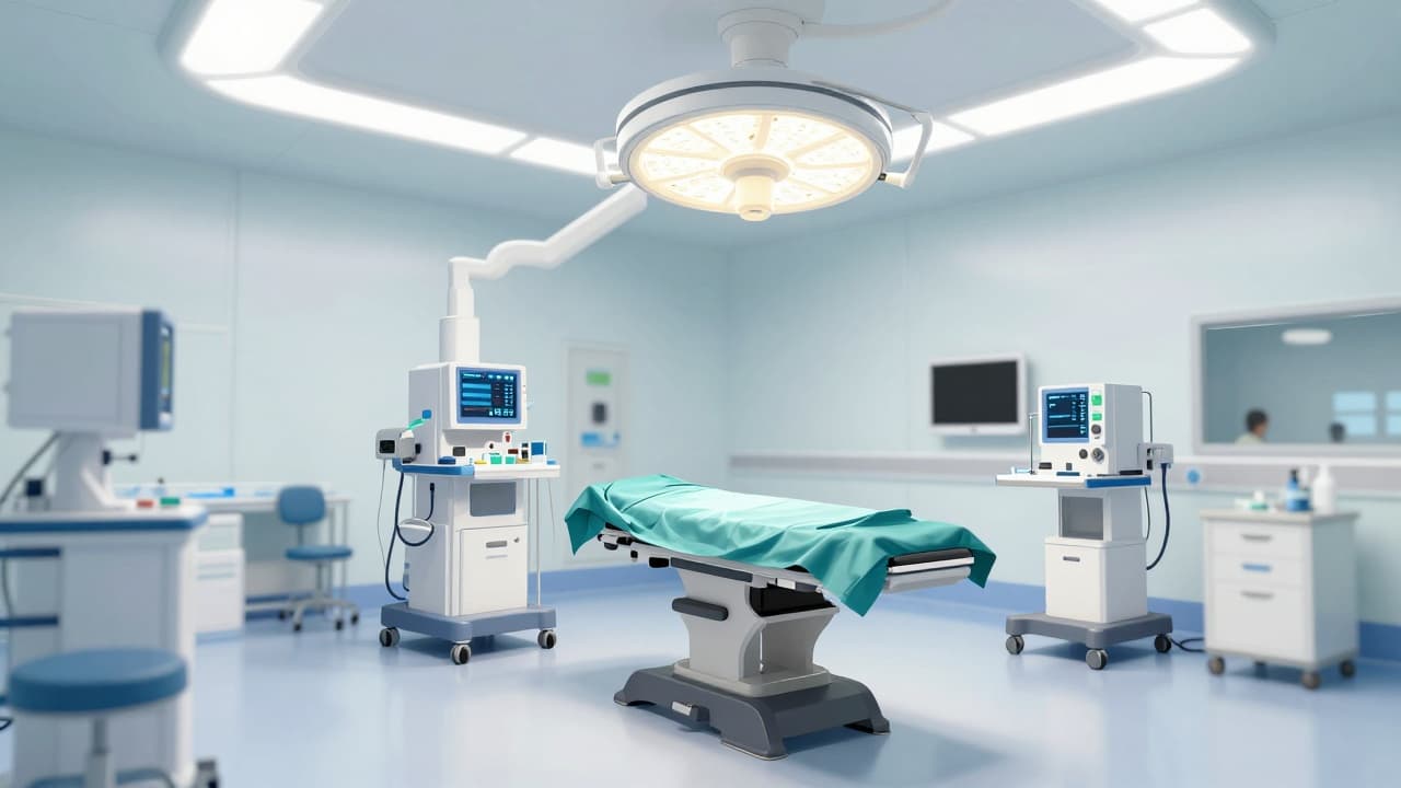 Modern operating theatre with medical equipment