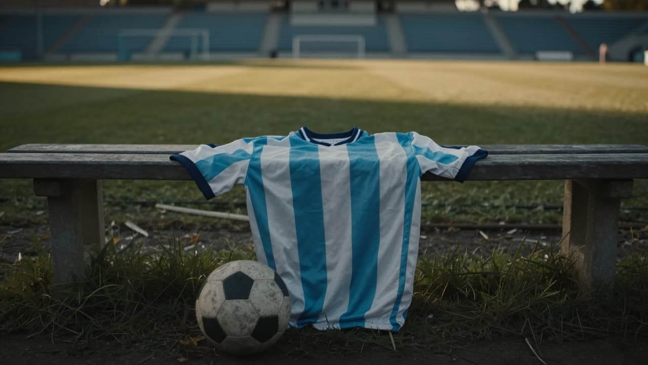 Argentinska dres na praznom terenu