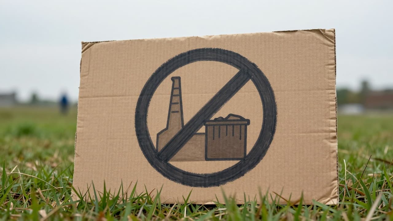 Protestni znak protiv izgradnje