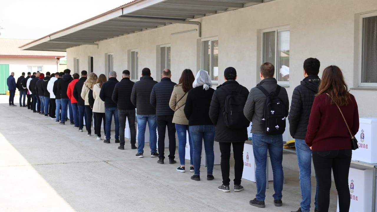 Redovi birača na biralištu