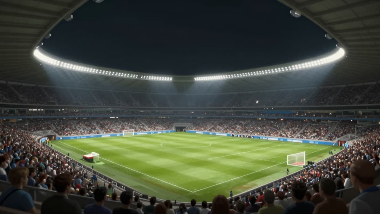 Stadion pod svjetlima noći